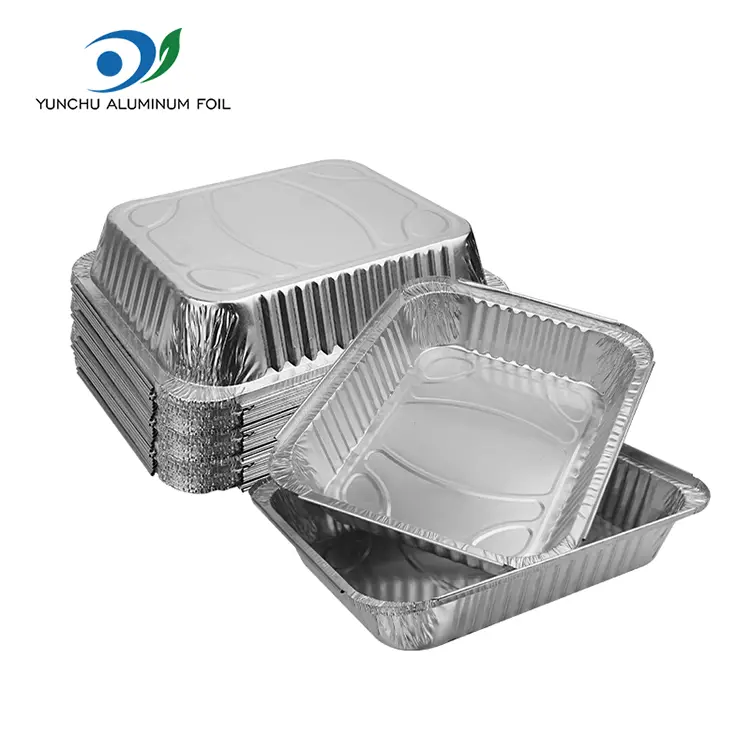 Пластины для барбекю с большими емкостью серебряной алюминиевой фольги контейнеры Пластины для барбекю с большими емкостью серебряной алюминиевой фольги контейнеры