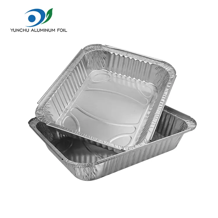 Пластины для барбекю с большими емкостью серебряной алюминиевой фольги контейнеры