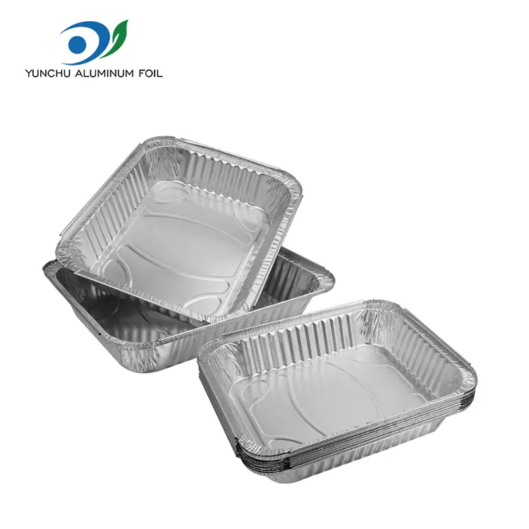 Пластины для барбекю с большими емкостью серебряной алюминиевой фольги контейнеры