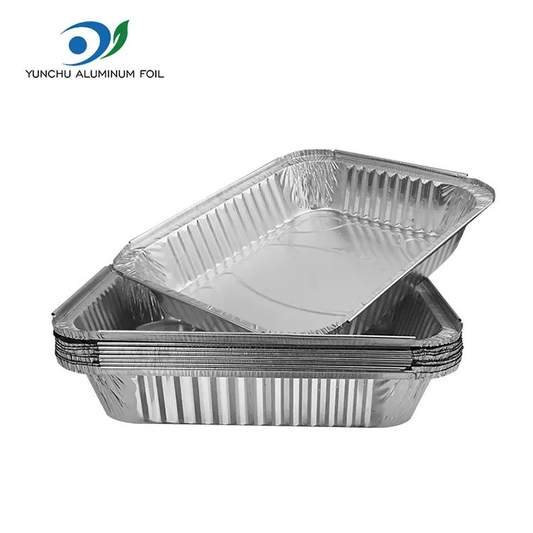 Пластины для барбекю с большими емкостью серебряной алюминиевой фольги контейнеры