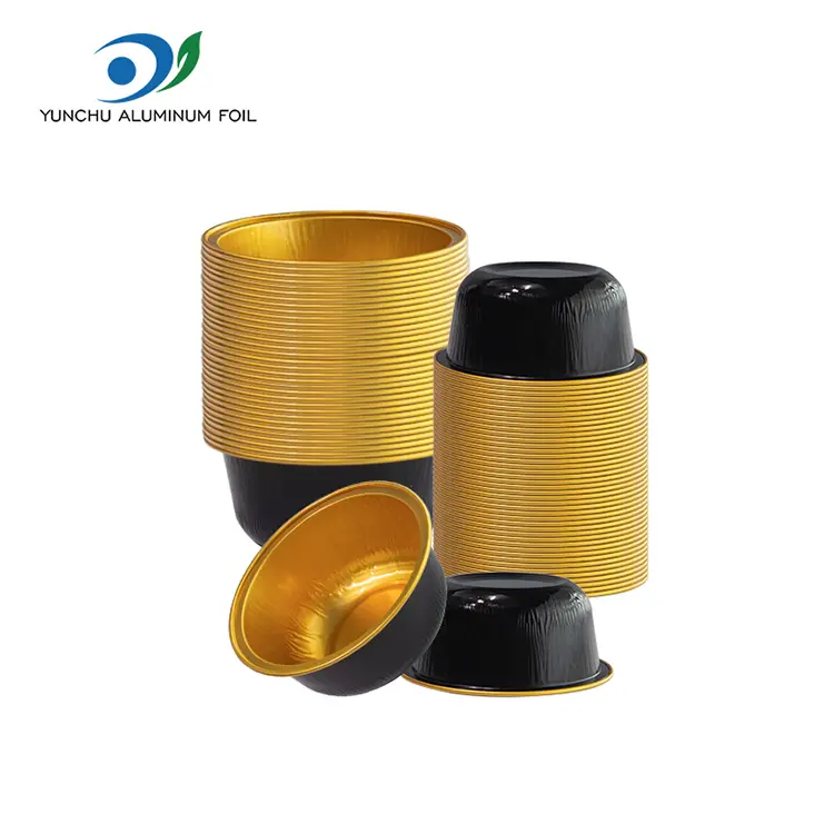 Цветные круглые контейнеры из алюминиевой фольги Цветные круглые контейнеры из алюминиевой фольги
