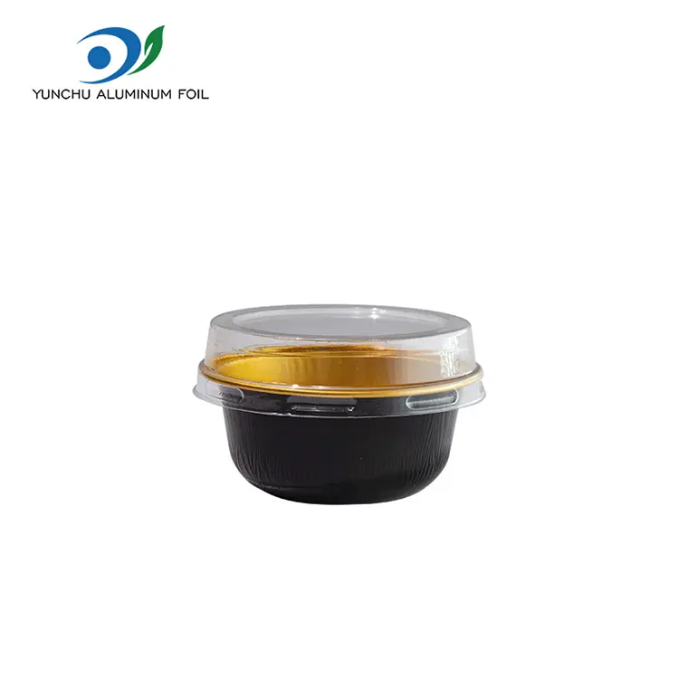 Цветные круглые контейнеры из алюминиевой фольги