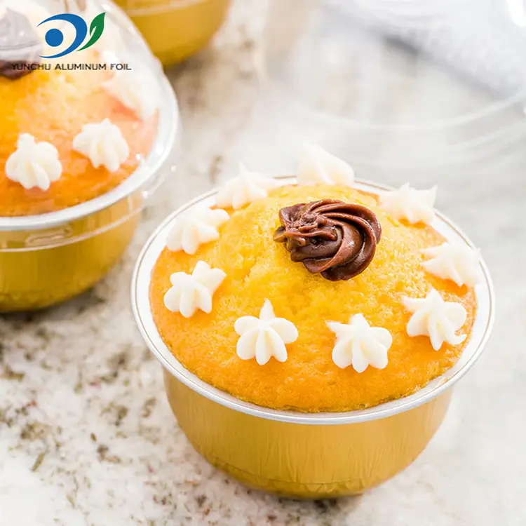 Цветные круглые контейнеры из алюминиевой фольги