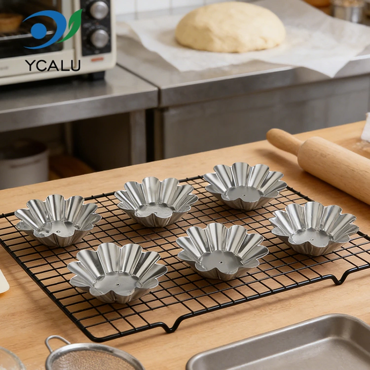 Одноразовый поднос для яиц с хризантемами, серебряные контейнеры для пищевых продуктов из алюминиевой фольги