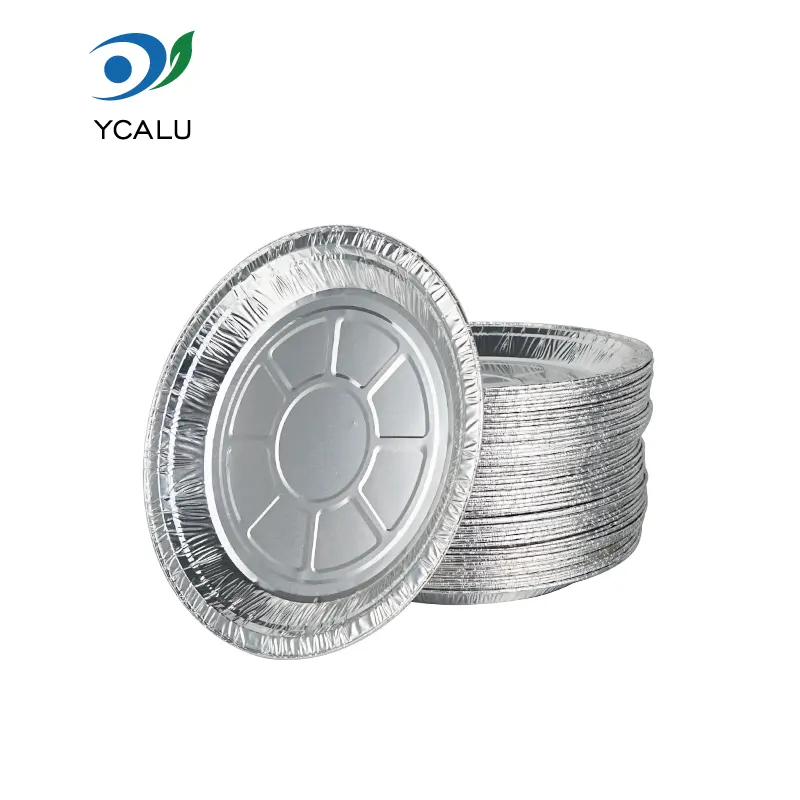 Одноразовая дисковая фритюрница, серебряные контейнеры для пищевых продуктов из алюминиевой фольги