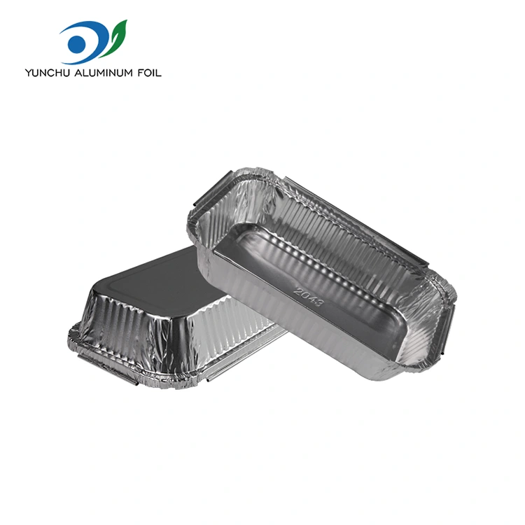 Одноразовая ящик для быстрого питания серебряной алюминиевой фольги