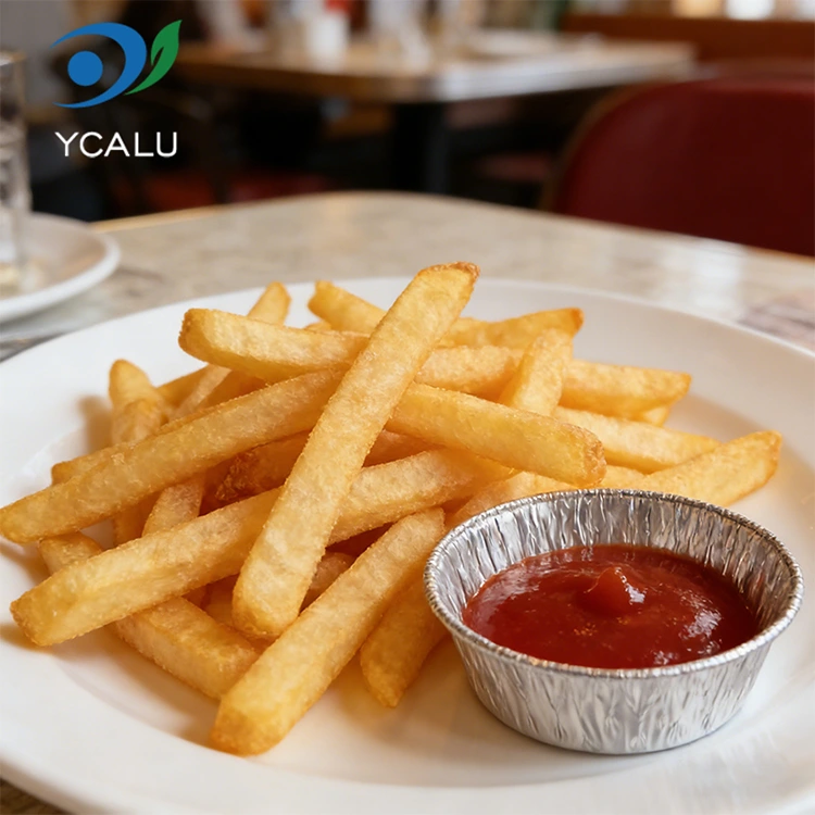 Одноразовая серебряная круглая фритюрница, серебряные контейнеры для пищевых продуктов из алюминиевой фольги