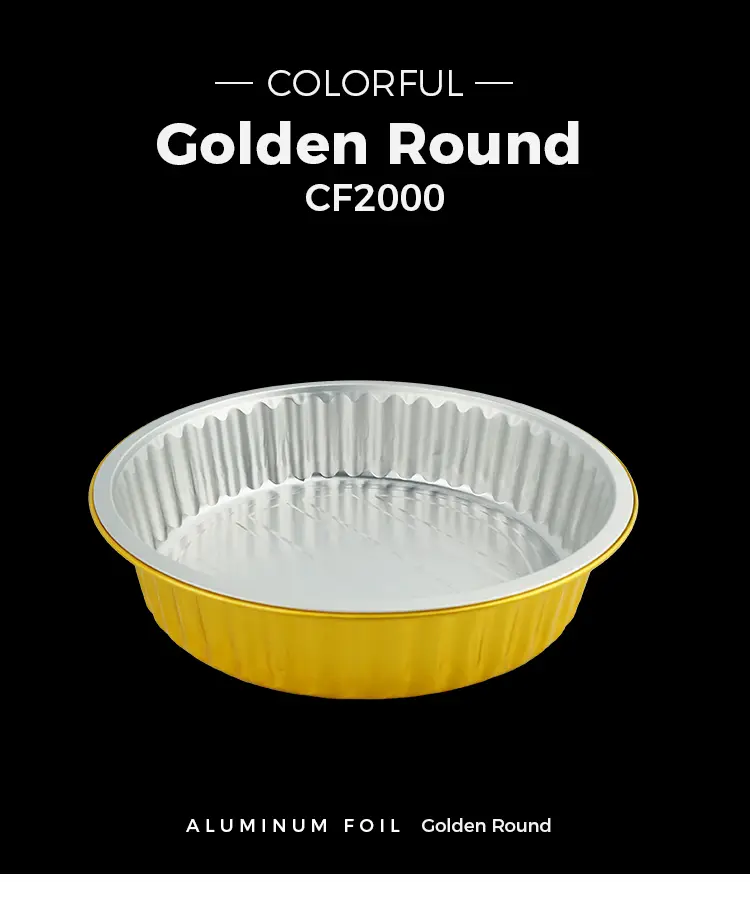 Disposable catering seals gold Aluminum Foil Containers