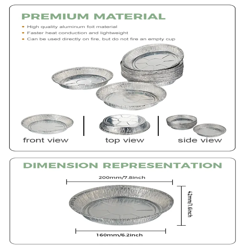 Air Fryer Food Silver Aluminum Foil Containers
