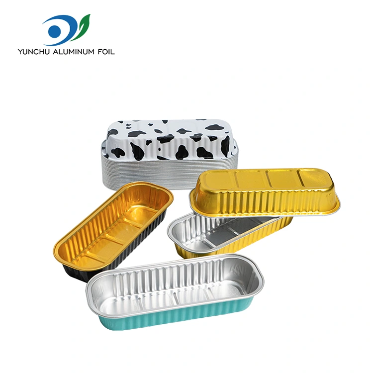 Прямоугольная выпечка пирога с гладкой волной алюминиевой фольги Прямоугольная выпечка пирога с гладкой волной алюминиевой фольги