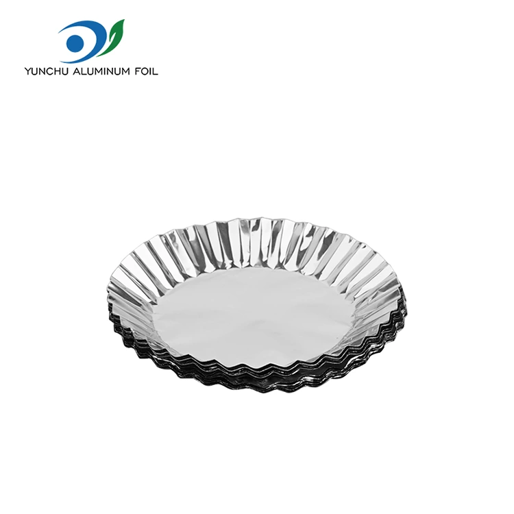 Круглая форма для выпечки с контейнером для пищевых продуктов из серебряной алюминиевой фольги