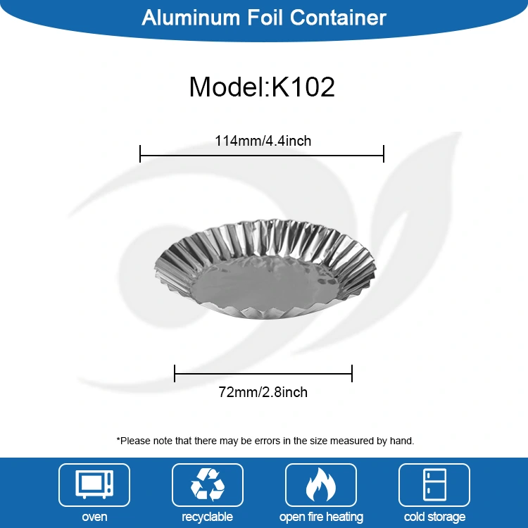 Круглая форма для выпечки с контейнером для пищевых продуктов из серебряной алюминиевой фольги